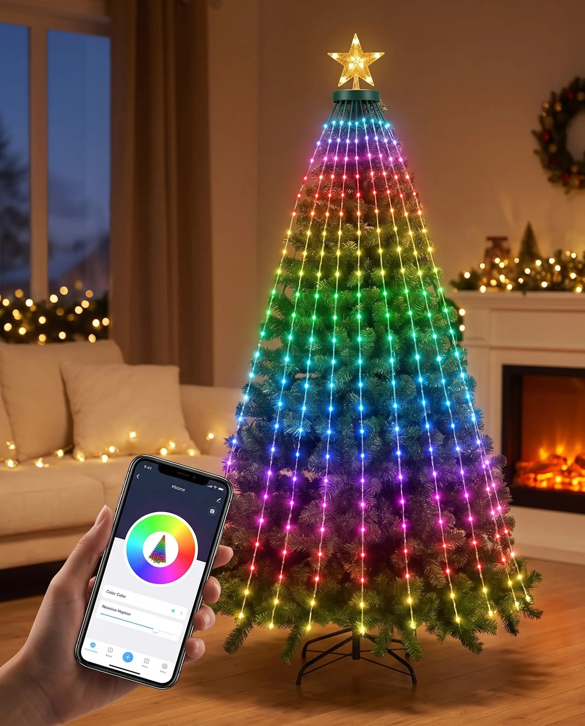 LumeMagic™ Smart Animated Christmas Tree Lights – App Controlled (400 LEDs)